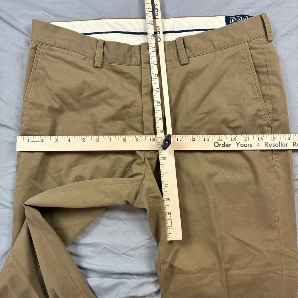 Polo Ralph Lauren Classic Fit Stretch Pants Khaki Tan Chino 35x31